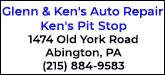 Glenn & Ken's Auto Repair Sponsorship Banner